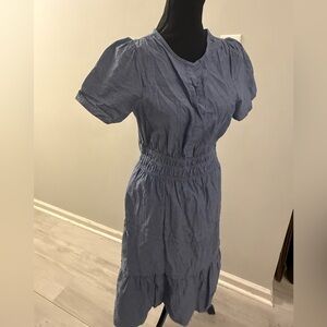 French Connection Medium Blue Wash Midi Dress Size S